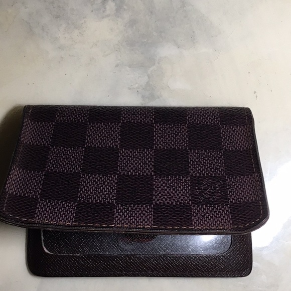 Authentic Louis Vuitton Double ID holder Damier Ebene - Picture 2 of 7